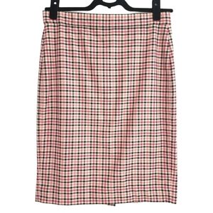 𝅺LANDS' End Black and Pink Houndstooth Pencil Skirt